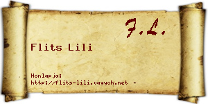Flits Lili névjegykártya